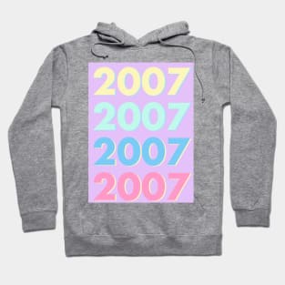 Pastel Dreams 2007 Year Date - Mid-Noughties Retro Elegance Print" Hoodie